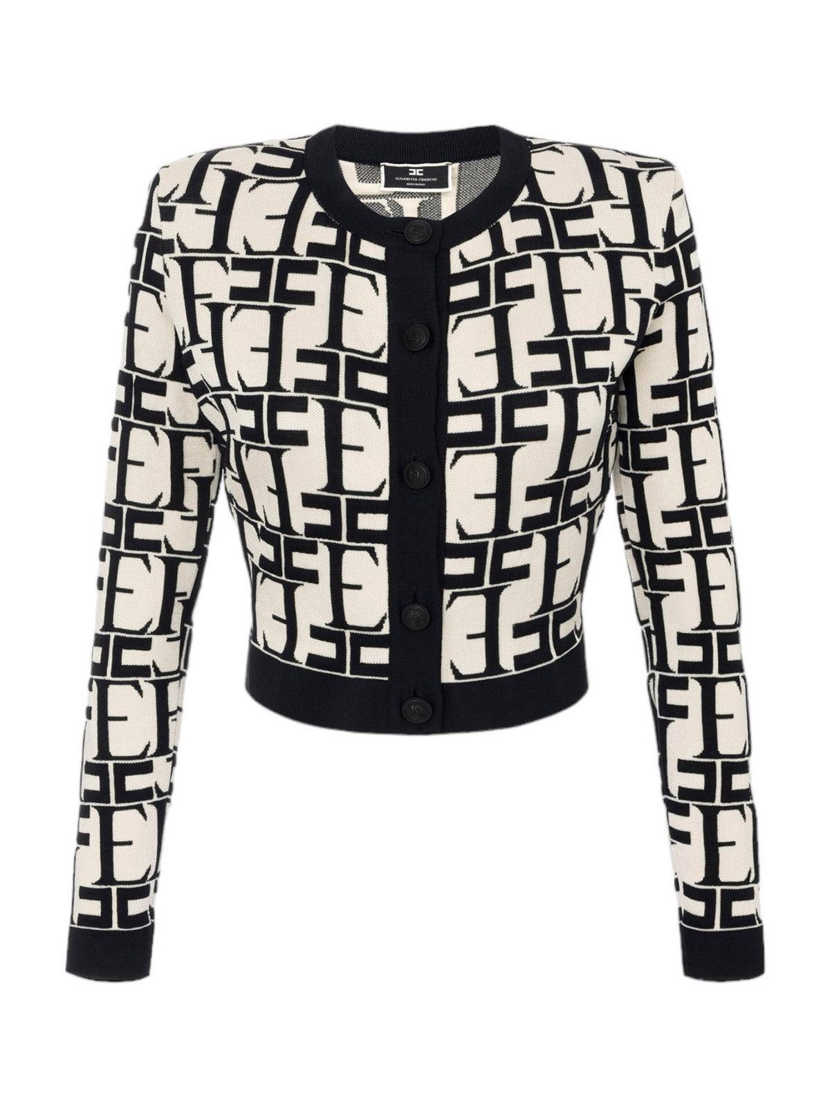 ELISABETTA FRANCHI Γυναικεία Ζακέτα MK28Q42E2 E84 Ιβουάρ - Στυλιζαρισμένη