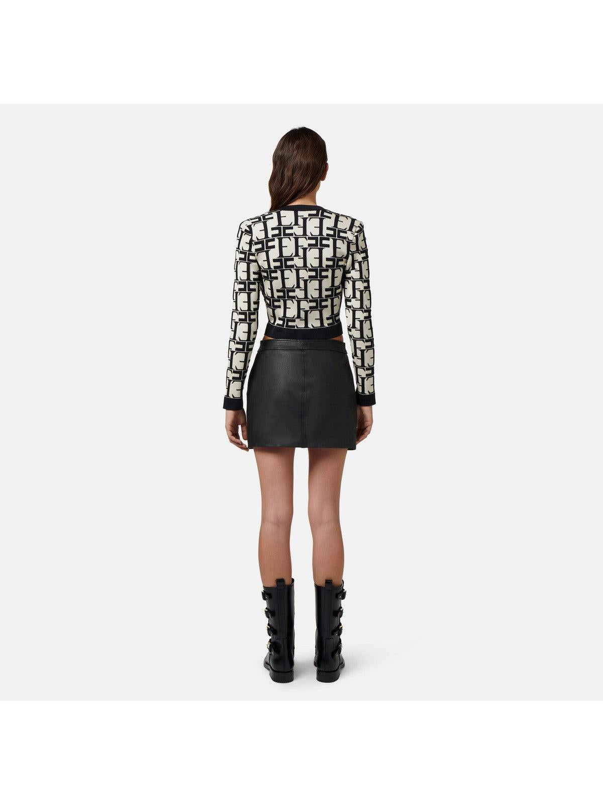 ELISABETTA FRANCHI Γυναικεία Ζακέτα MK28Q42E2 E84 Ιβουάρ - Στυλιζαρισμένη