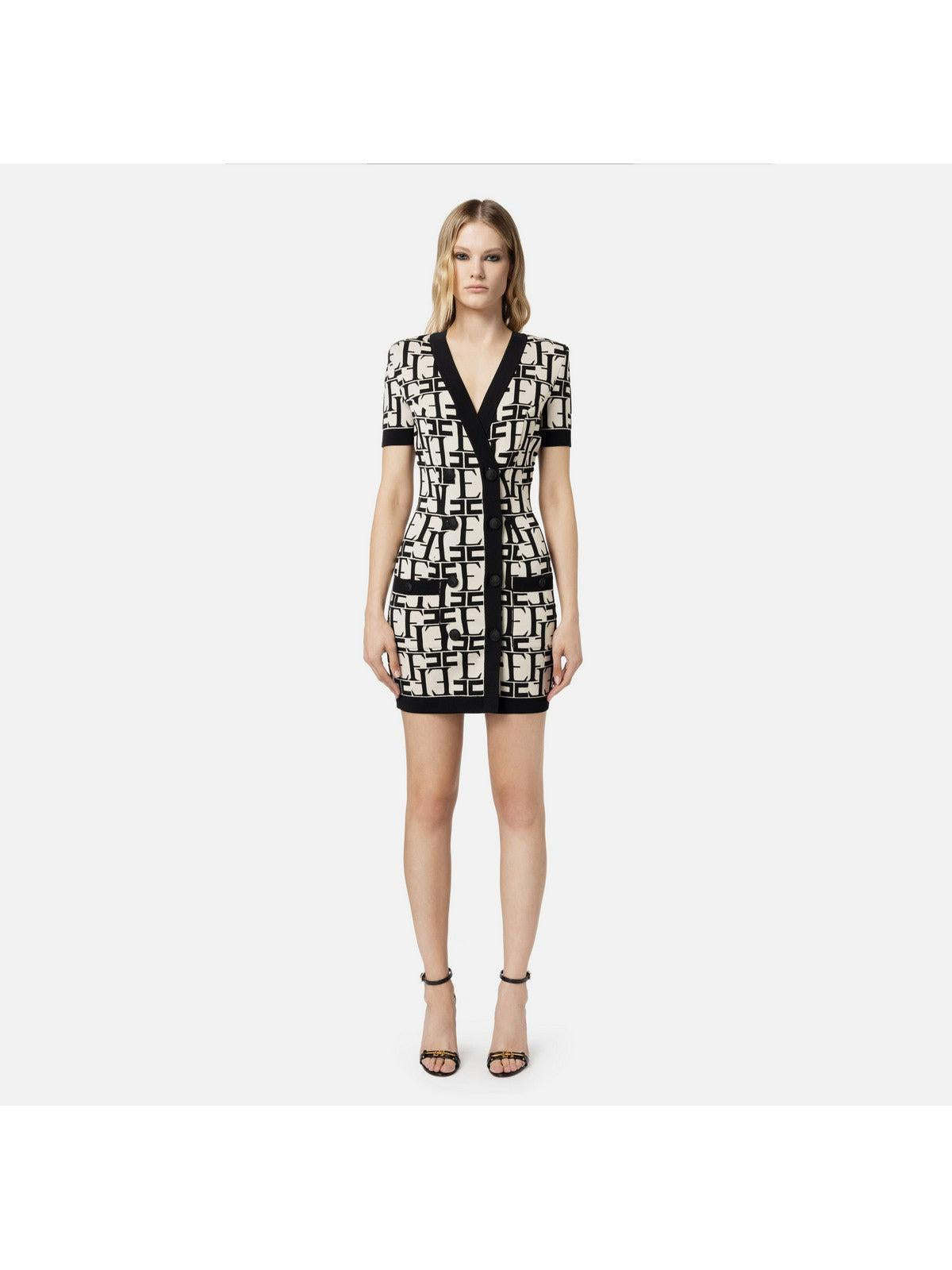 ELISABETTA FRANCHI Vestido de mujer AM86Q42E2 E84 Marfil - Estilo