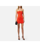 ELISABETTA FRANCHI Γυναικείο Φόρεμα AB63842E2 800 Κόκκινο - Στυλιζαρισμένο