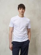 BLAUER Ανδρικό T-Shirt και Πόλο 24SBLUH02143 004547 100 Λευκό - Στυλιζαρισμένο