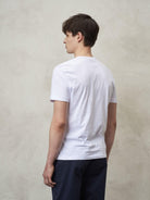 BLAUER Ανδρικό T-Shirt και Πόλο 24SBLUH02143 004547 100 Λευκό - Στυλιζαρισμένο