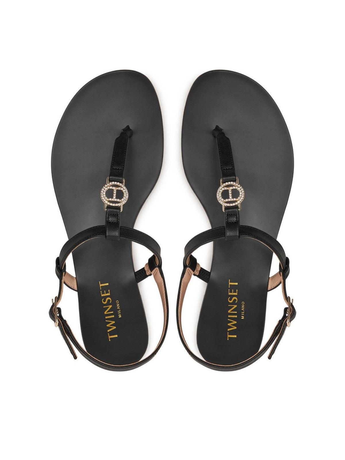 TWINSET Sandalo Donna 241TCT100 00006 Nero - Stilato