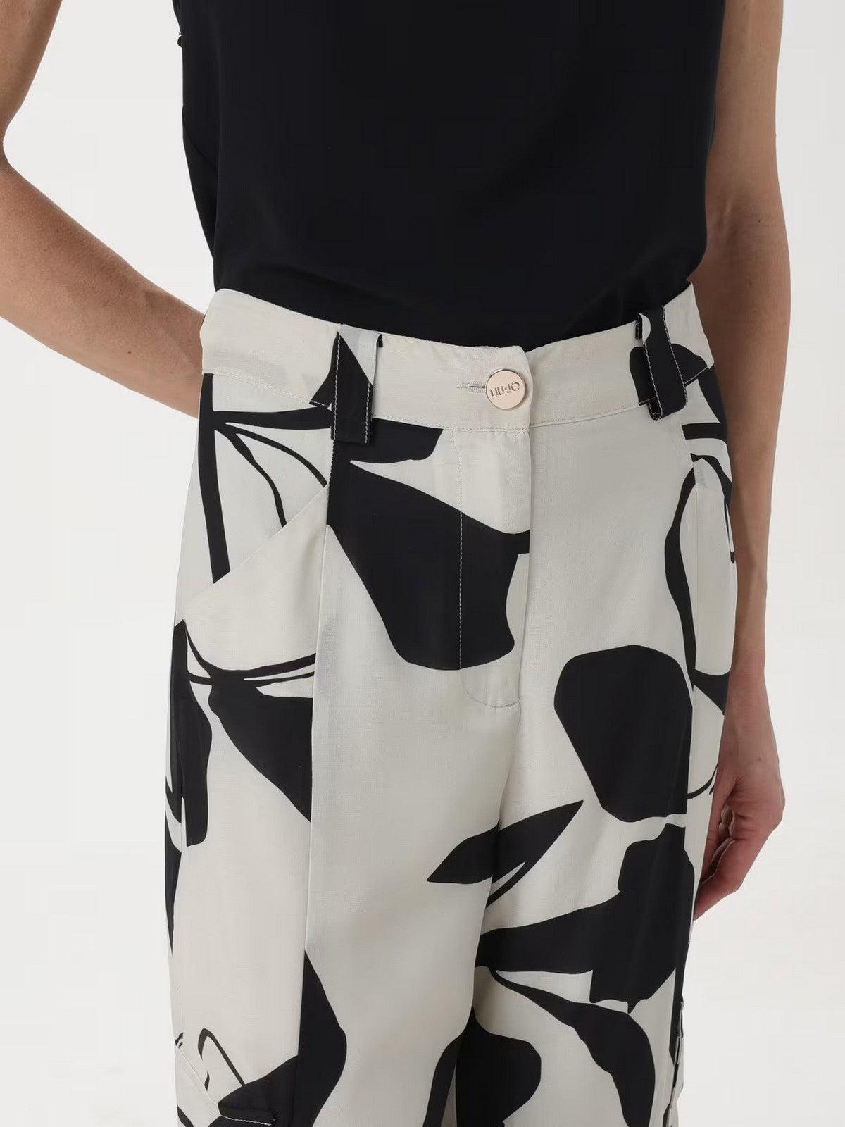 LIU JO BLACK Pantalone Donna CA4197T3598 N9027 Bianco - Stilato