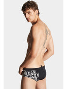 DSQUARED2 Ανδρικό Μαγιό D7B2E539 010 Μαύρο - Στυλιζαρισμένο