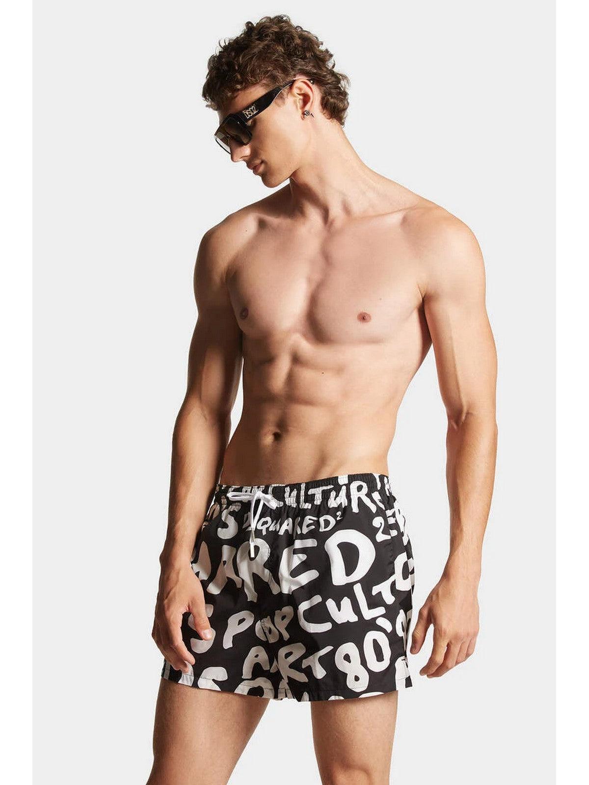 Traje de baño para hombre DSQUARED2 D7B64558 010 Negro - Estilo