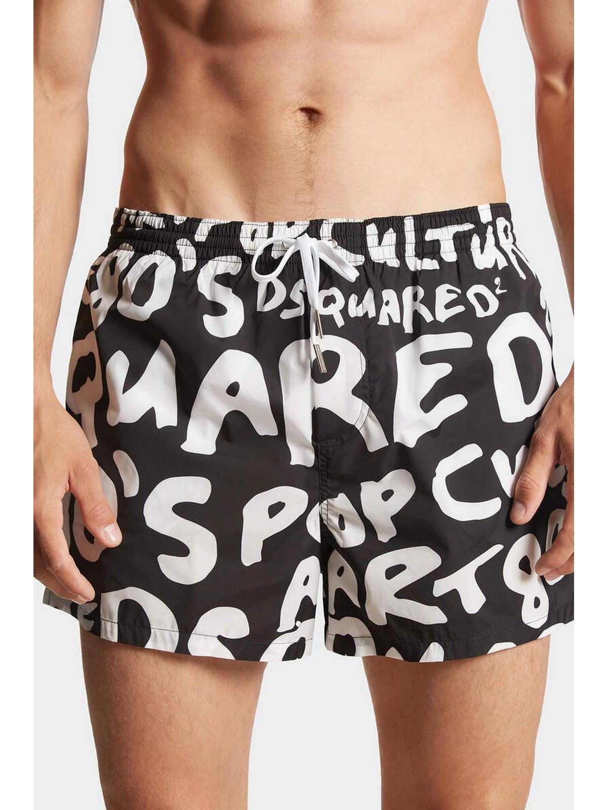 Traje de baño para hombre DSQUARED2 D7B64558 010 Negro - Estilo