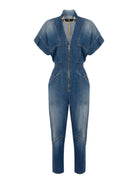 ELISABETTA FRANCHI Γυναικεία Φόρμα TJ28I41E2 104 Μπλε - Στυλιζαρισμένη