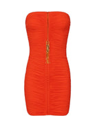 ELISABETTA FRANCHI Γυναικείο Φόρεμα AB63842E2 800 Κόκκινο - Στυλιζαρισμένο