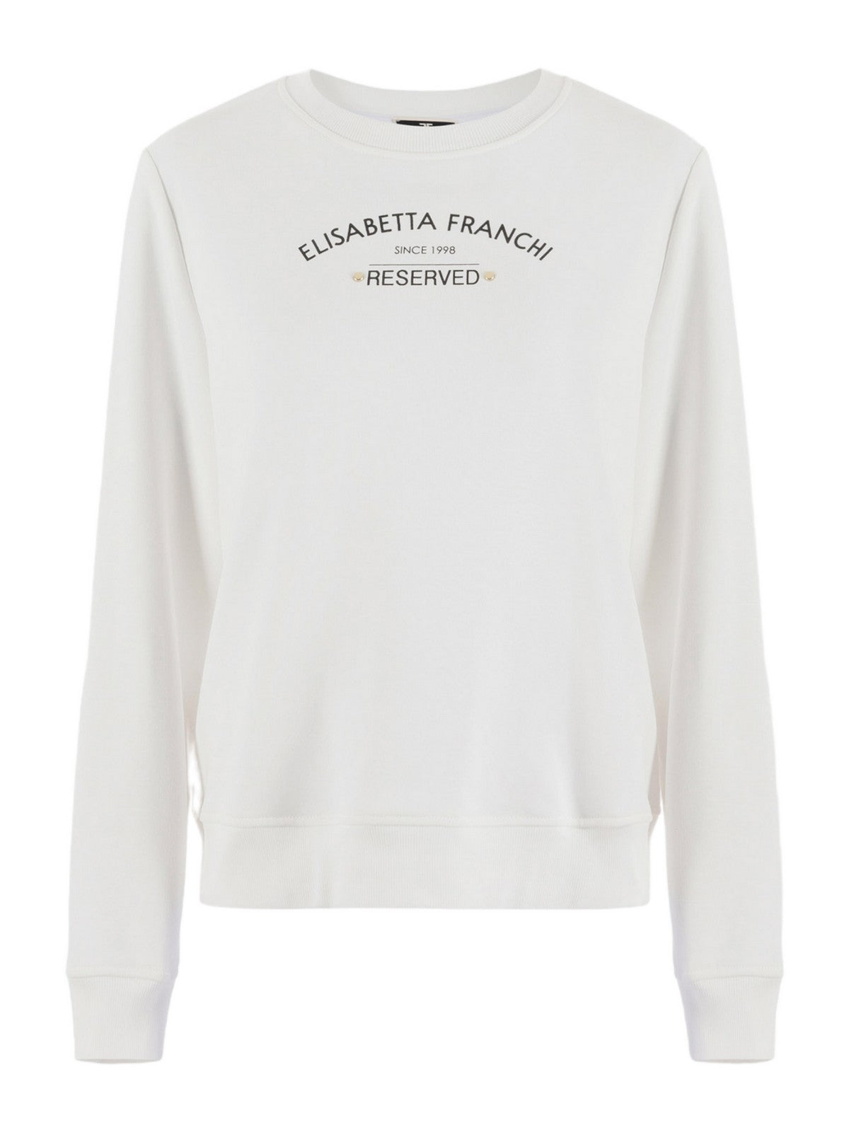 ELISABETTA FRANCHI Felpa Donna MD00241E2 360 Avorio - Stilato