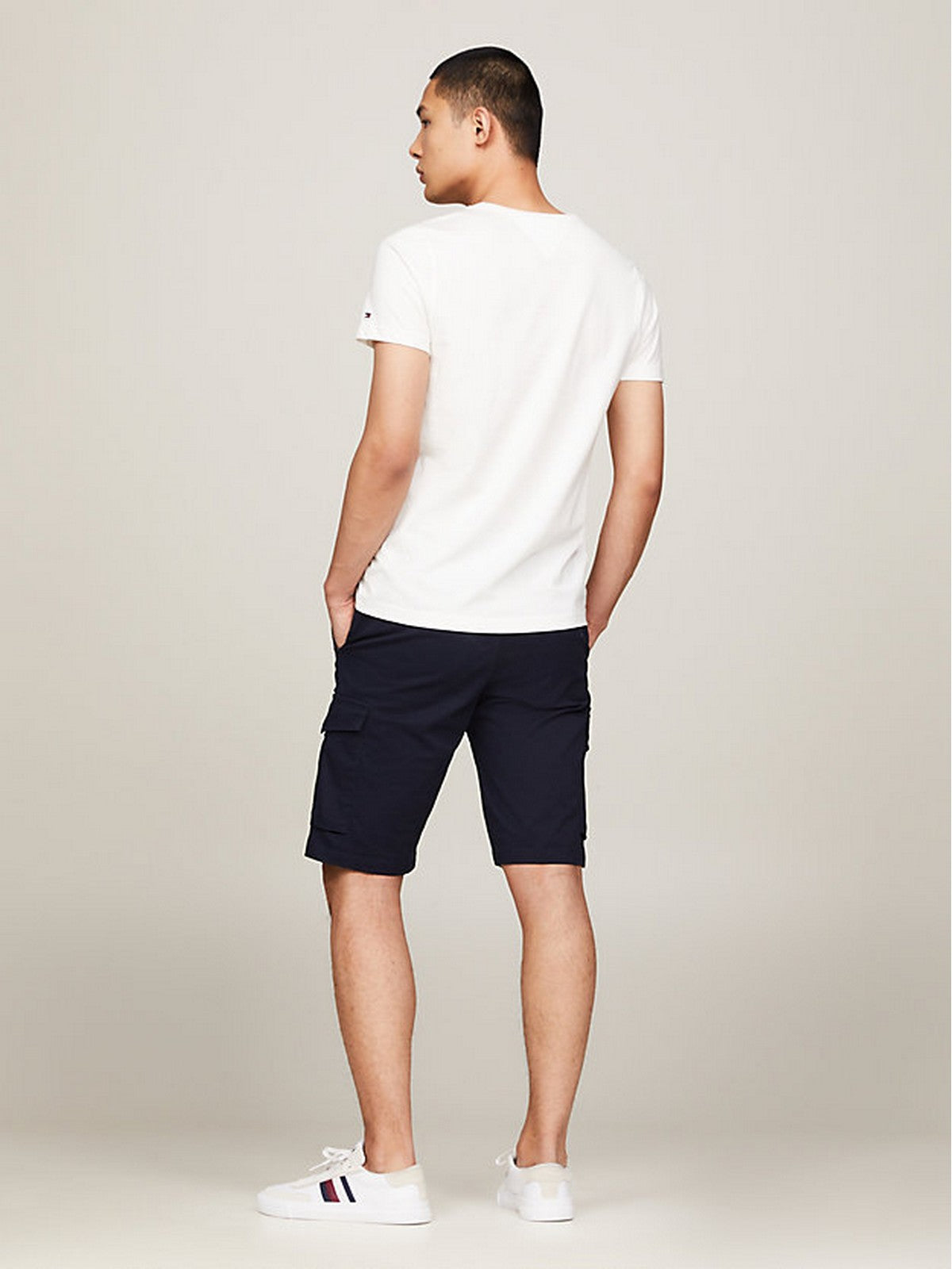 TOMMY HILFIGER Ανδρικό T-Shirt και Πόλο MW0MW11465 118 Λευκό - Στυλιζαρισμένο