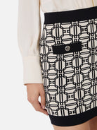 Elisabetta Franchi Gonna Bianconera Donna GK04B47E2 E84 - Stilato