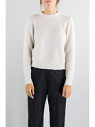 K-WAY Maglione Donna CLARISSE WOOL MERINO BOUCLE K8133RW ARQ Beige - Stilato