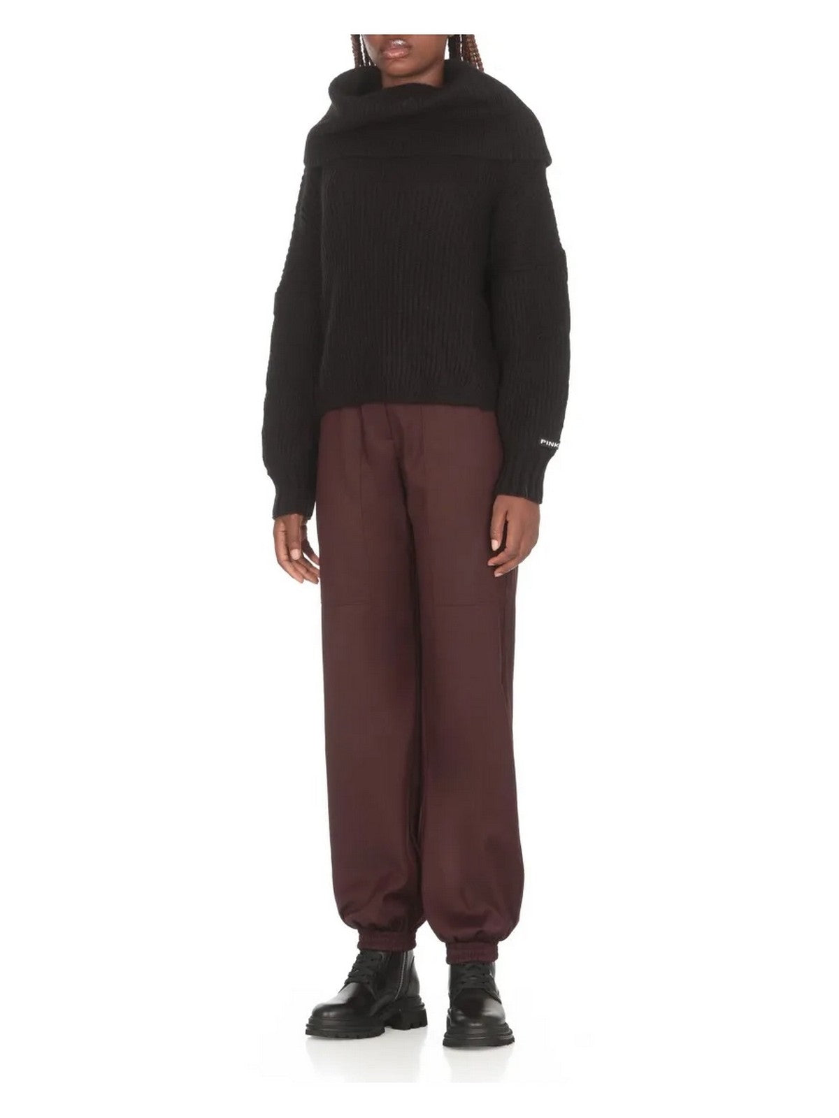 PINKO Maglione Donna Sphynx Maglia Costa Misto Moha 104493-A282 Z99 Nero - Stilato