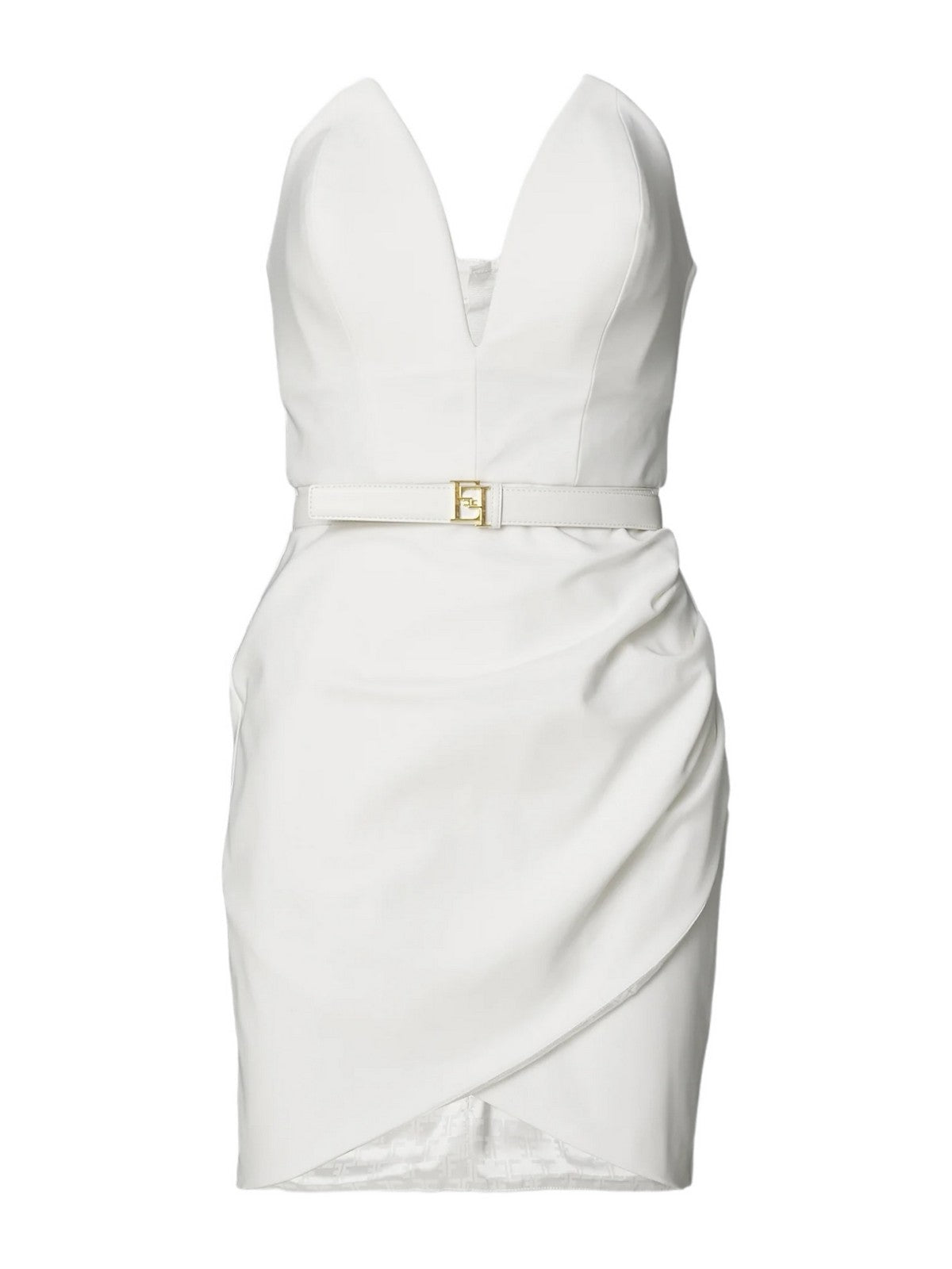 ELISABETTA FRANCHI Γυναικείο Φόρεμα AB64842E2 360 Ιβουάρ - Στυλιζαρισμένο