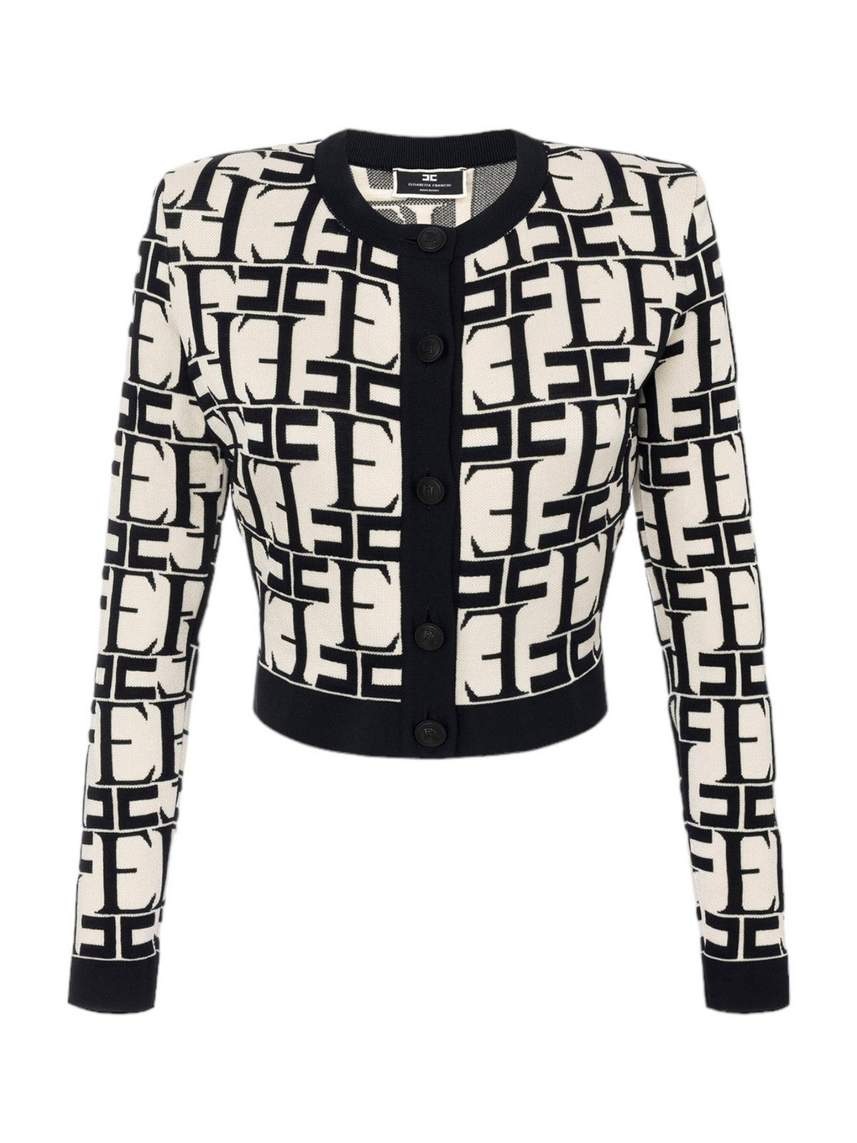 ELISABETTA FRANCHI Γυναικεία Ζακέτα MK28Q42E2 E84 Ιβουάρ - Στυλιζαρισμένη