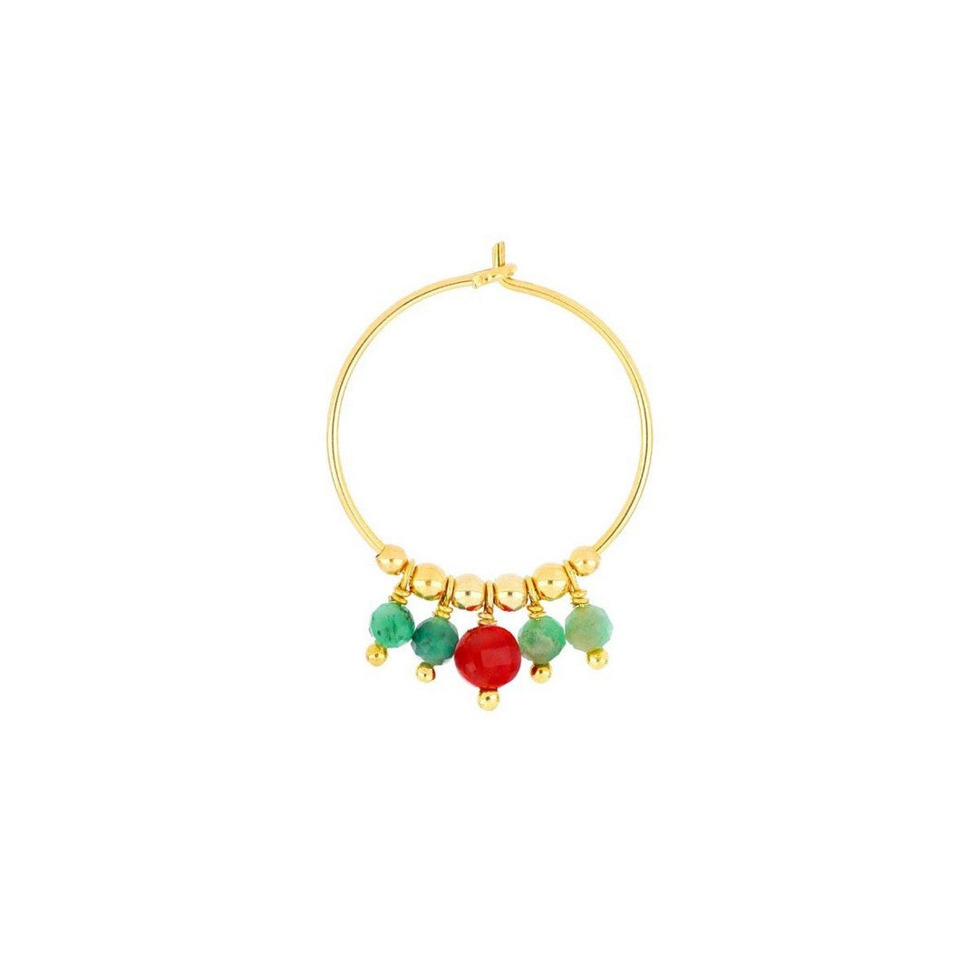 Pendientes de mujer Maman et Sophie Esmeraldas y Cornalina - orisf2smco - Styled
