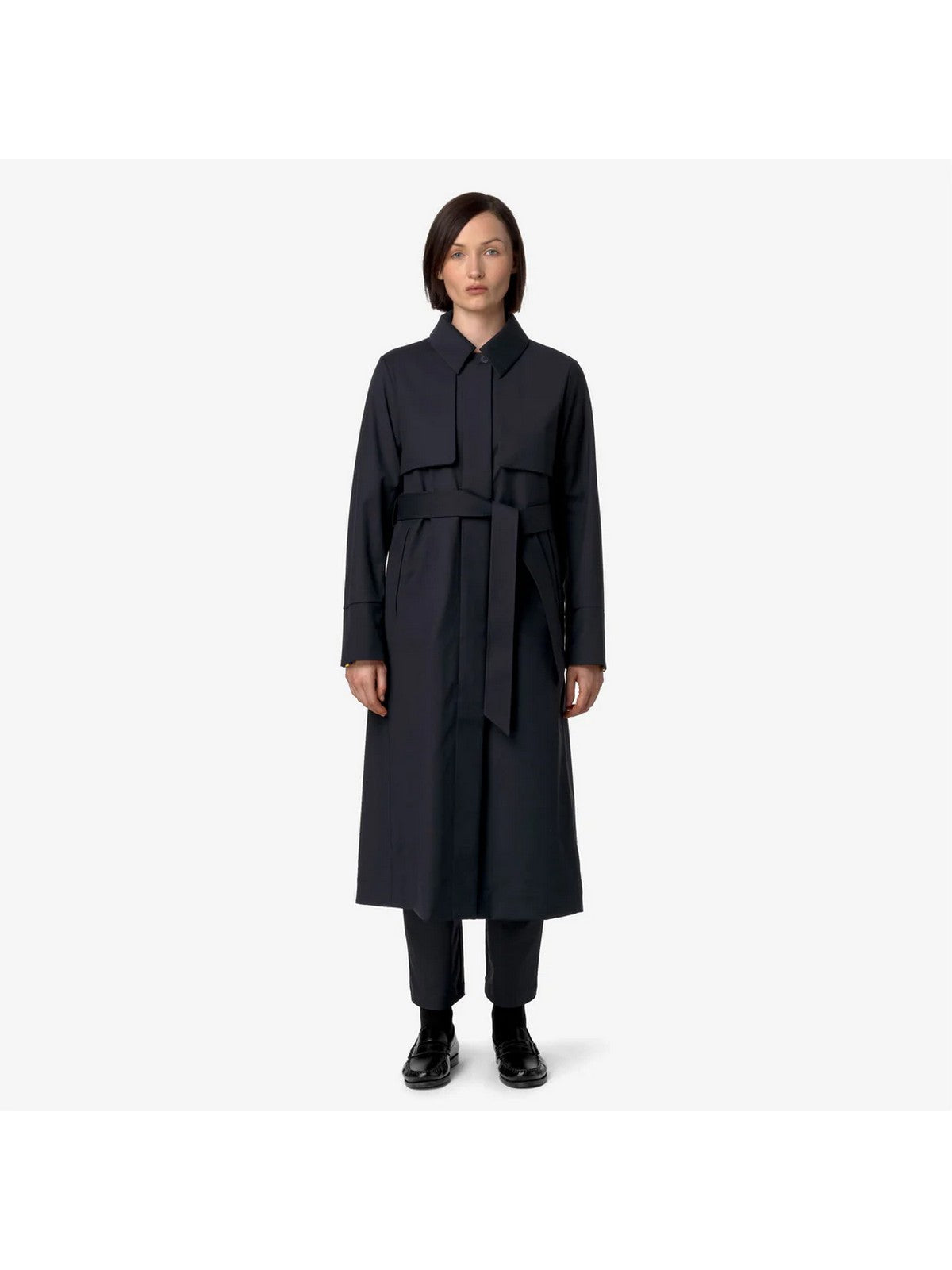 K-WAY Trench Donna JESEL TECH WOOL BLEND K51365W AR0 Blu - Stilato