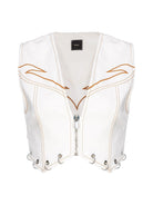 PINKO Gilet Donna Dracula 103625-A1VD Z05 Bianco - Stilato