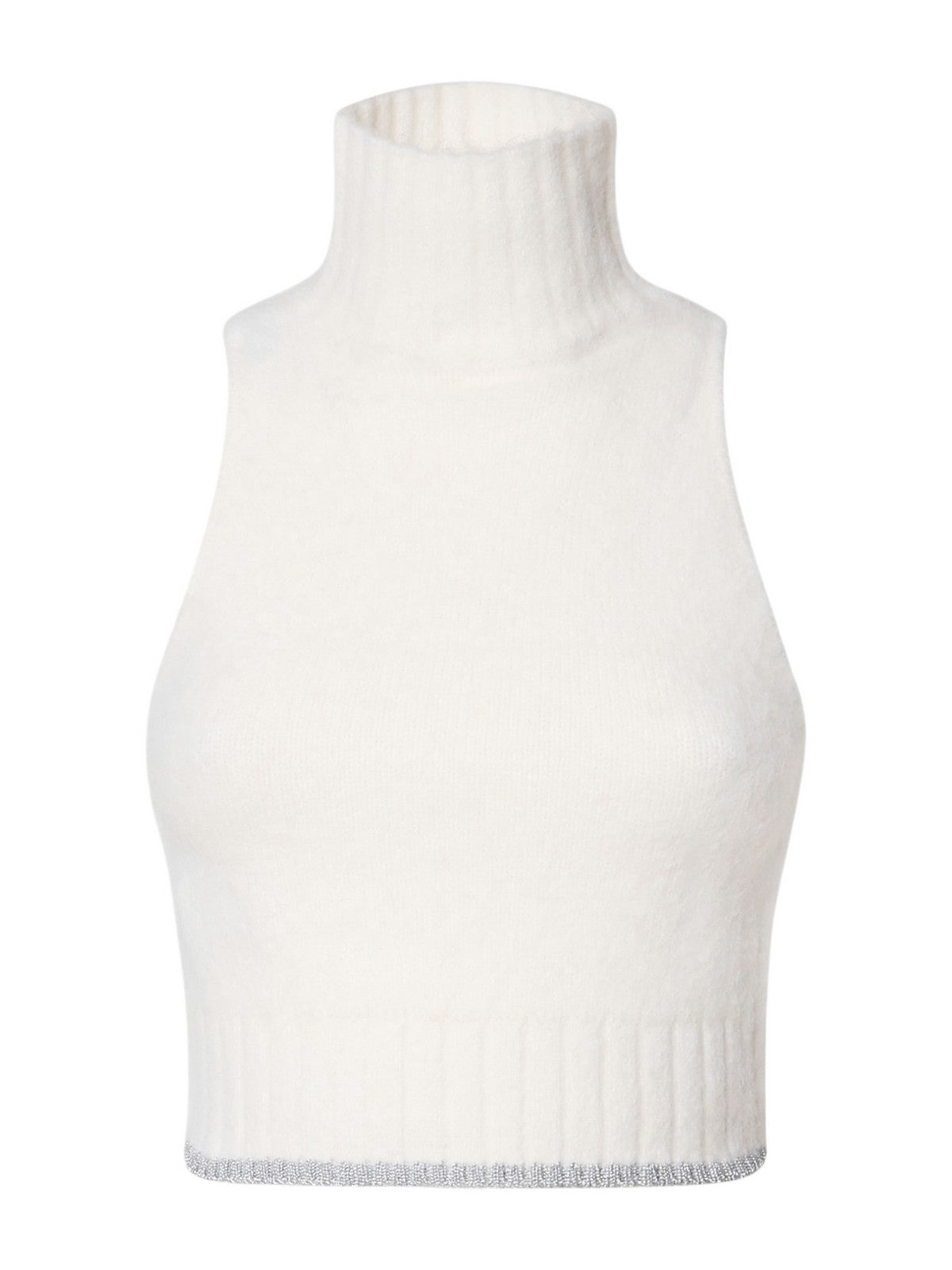 PINKO Γυναικείο Πουλόβερ American Curl Top Soft Brush S 104328-A26V Z13 Λευκό - Στυλιζαρισμένο