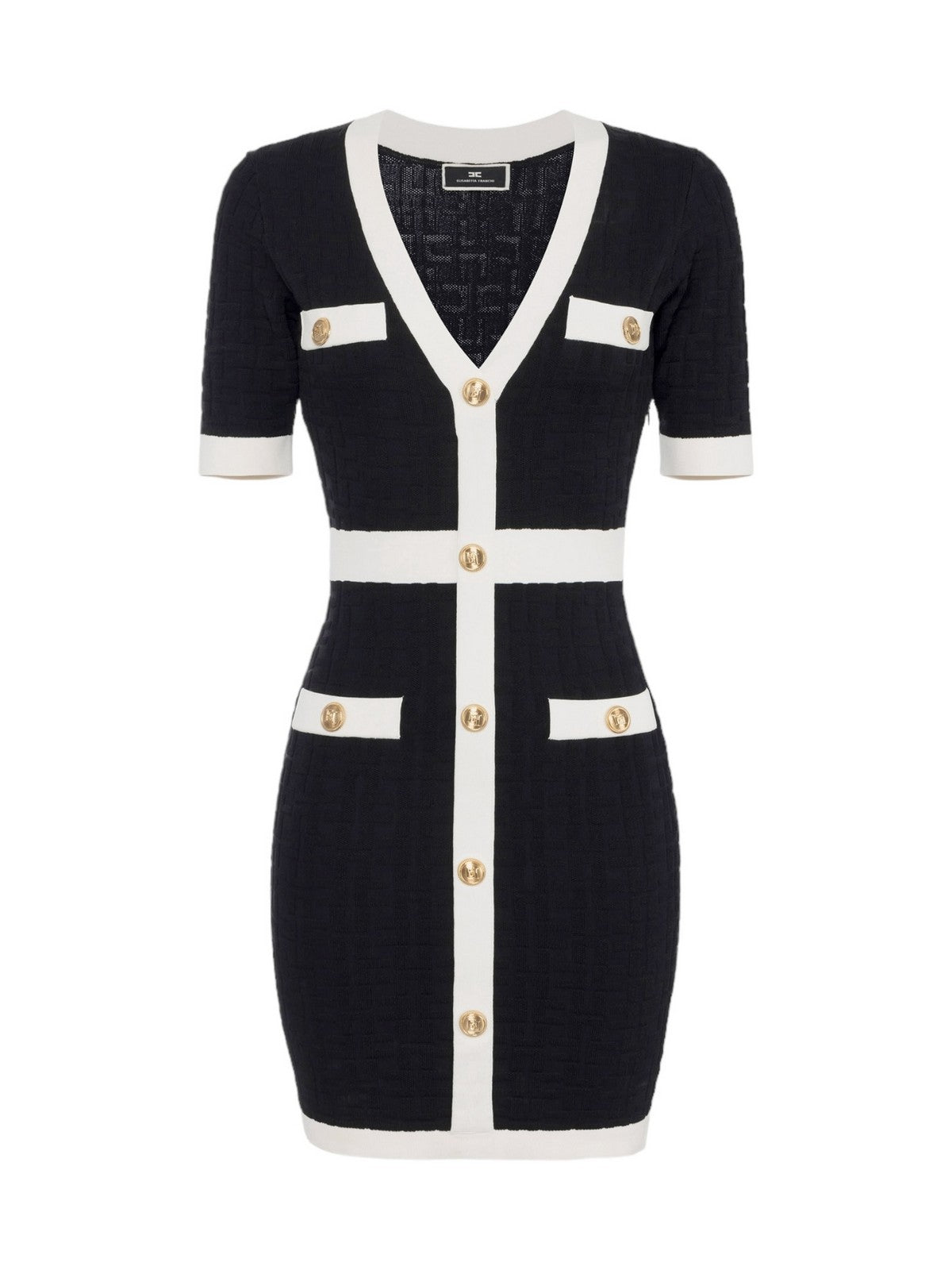 ELISABETTA FRANCHI Γυναικείο Φόρεμα AM81B42E2 110 Μαύρο - Στυλιζαρισμένο