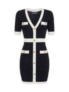 ELISABETTA FRANCHI Γυναικείο Φόρεμα AM81B42E2 110 Μαύρο - Στυλιζαρισμένο